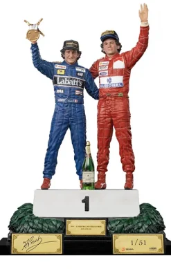 Ayrton Senna and Alain Prost Deluxe Signed by Alain Prost Version - The Last Podium - Art Scale 1/10 - Iron Studios