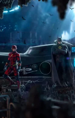 Batmobile Deluxe The Flash Movie Art Scale 1/10 Iron Studios