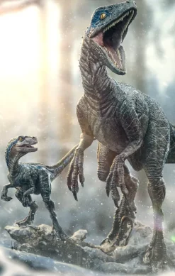 Blue and Beta Deluxe - Jurassic World: Dominion - Art Scale 1/10 - Iron Studios