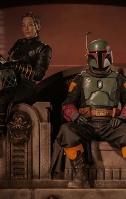 Boba Fett and Fennec Shand on Throne Deluxe - Star Wars: The Mandalorian - Art Scale 1/10 - Iron Studios