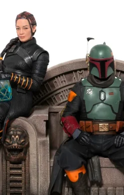 Boba Fett and Fennec Shand on Throne Deluxe - Star Wars: The Mandalorian - Art Scale 1/10 - Iron Studios