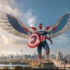 Captain America Sam Wilson (Open Wings Version) - The Falcon and the Winter Soldier - Legacy Replica 1/4 - Iron Studios