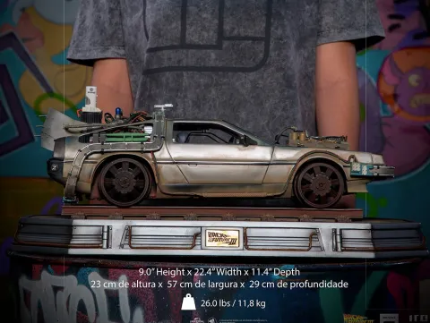 Delorean Back to the Future III Art Scale 1/10 Iron Studios