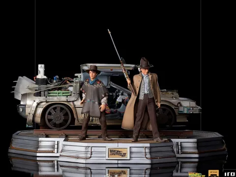 Delorean Full Set Deluxe Back to the Future III Art Scale 1/10 Iron Studios