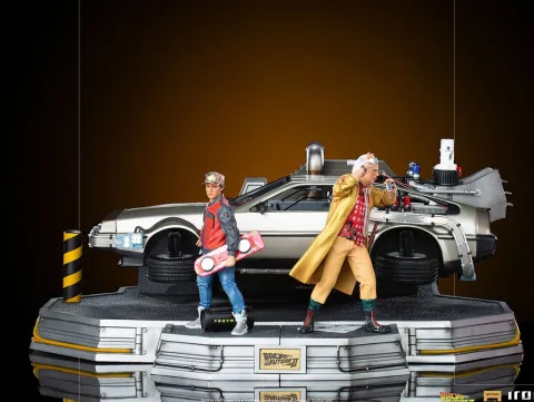 Delorean Full Set Deluxe Back to the Future II Art Scale 1/10 Iron Studios