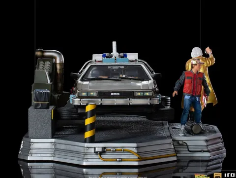 Delorean Full Set Deluxe Back to the Future II Art Scale 1/10 Iron Studios