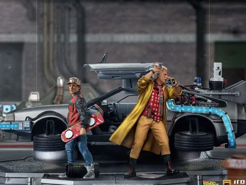 Delorean Full Set Deluxe Back to the Future II Art Scale 1/10 Iron Studios