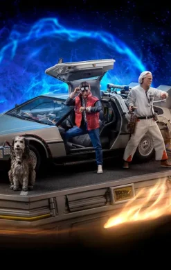 Delorean Full Set Deluxe Back to the Future Art Scale 1/10 Iron Studios