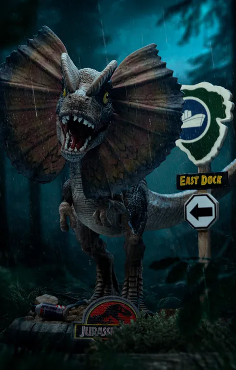 Dilophosaurus Jurassic Park Minico Iron Studios