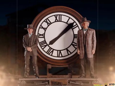 Marty and Doc at the Clock Back to the Future Art Scale 1/10 Iron Studios