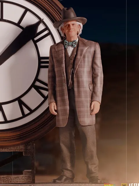 Marty and Doc at the Clock Back to the Future Art Scale 1/10 Iron Studios