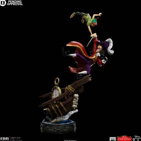 Peter Pan vs Hook 100 Years Version Disney 100th Peter Pan Art Scale 1/10 Iron Studios