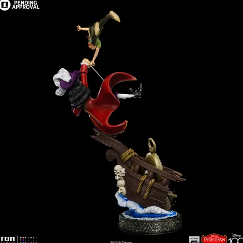 Peter Pan vs Hook 100 Years Version Disney 100th Peter Pan Art Scale 1/10 Iron Studios