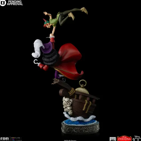 Peter Pan vs Hook 100 Years Version Disney 100th Peter Pan Art Scale 1/10 Iron Studios