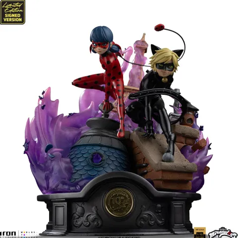 Pre-Order - Statue Ladybug and Cat Noir - Miraculous 10th Anniversary Signed Edition - Deluxe Art Scale 1/10 - Iron Studios