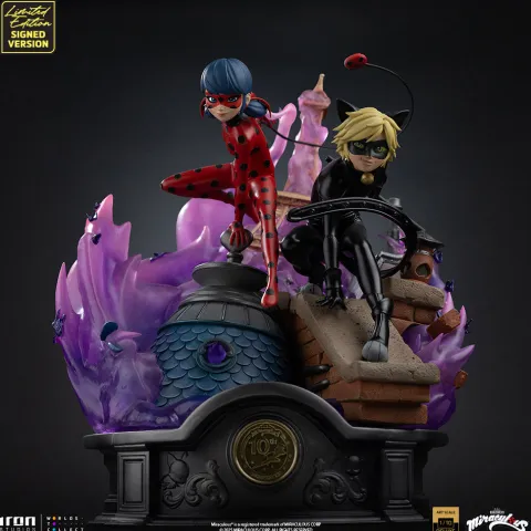 Pre-Order - Statue Ladybug and Cat Noir - Miraculous 10th Anniversary Signed Edition - Deluxe Art Scale 1/10 - Iron Studios