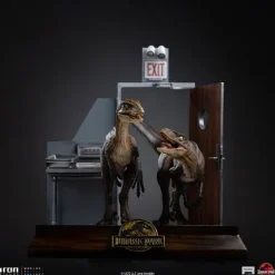 Pre-Order - Statue Raptors at the Kitchen’s Door – Jurassic Park – Art Scale 1/10 – Iron Studios