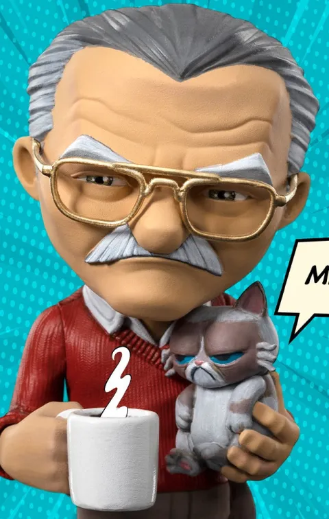 Stan Lee with Grumpy Cat - Pow - Minico - Iron Studios