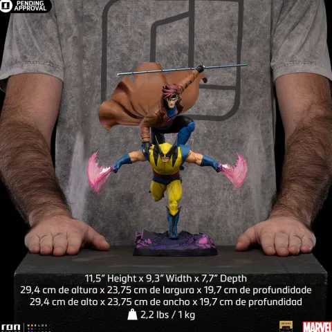 Statue Gambit and Wolverine X-Men '97 Art Scale 1/10 Iron Studios
