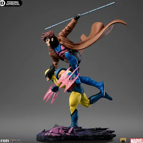 Statue Gambit and Wolverine X-Men '97 Art Scale 1/10 Iron Studios