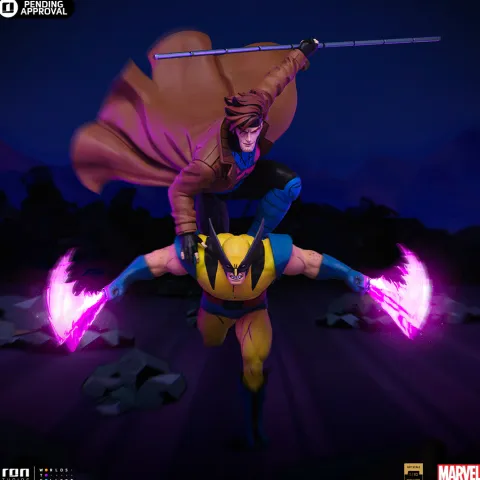 Statue Gambit and Wolverine X-Men '97 Art Scale 1/10 Iron Studios
