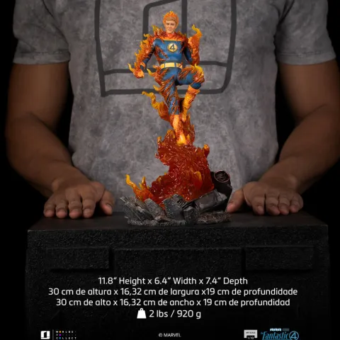 Statue Human Torch (Blue Suit Variant) - Fantastic Four - Art Scale 1/10 - Iron Studios