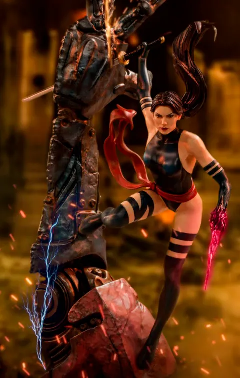 Statue Psylocke - X-men - Marvel Comics - Bds Art Scale 1/10 - Iron Studios