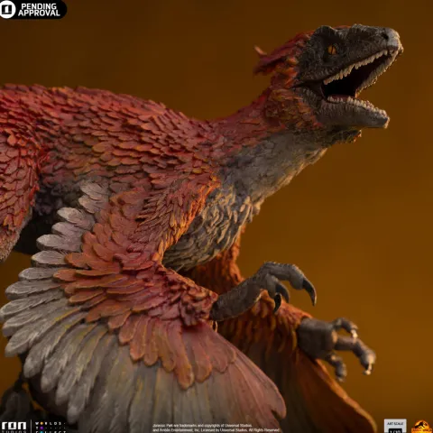 Statue Pyroraptor. Jurassic World: Dominion Art Scale 1/10 Iron Studios