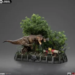 Statue T-Rex Chase - Jurassic Park - Demi Art Scale 1/20 - Iron Studios