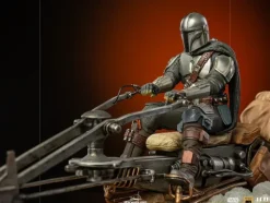 The Mandalorian on Speederbike Star Wars: The Mandalorian Art Scale 1/10 Iron Studios