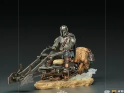 The Mandalorian on Speederbike Star Wars: The Mandalorian Art Scale 1/10 Iron Studios