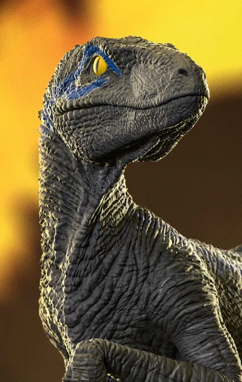Velociraptor Blue B - Jurassic World - Icons - Iron Studios